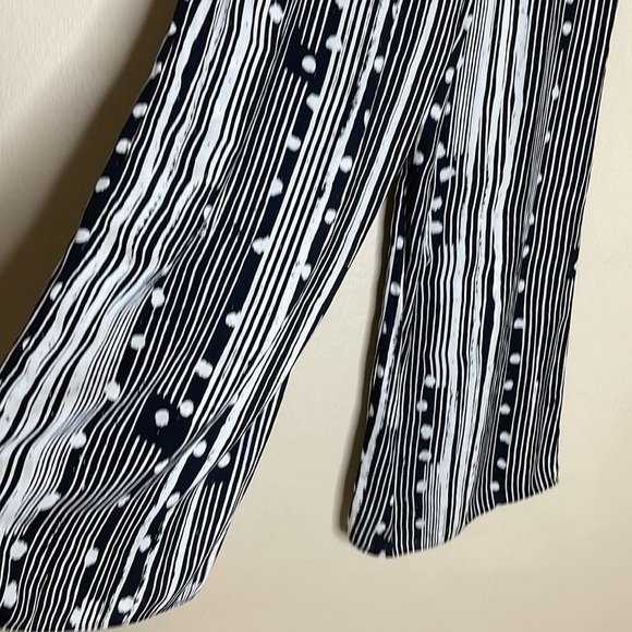 Anthropologie Elevenses Black White Flowy Wide Leg Pants Size Small - Picture 7 of 8